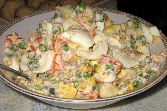 Un bel piatto di insalata russa