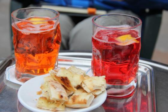 Bicchieri di spritz a Venezia